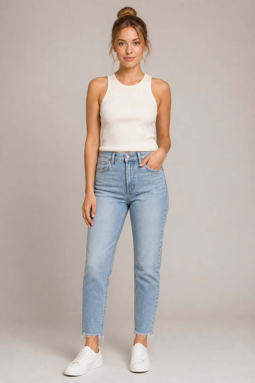 Be Your Girl Ankle Skinny Jeans - Medium Wash